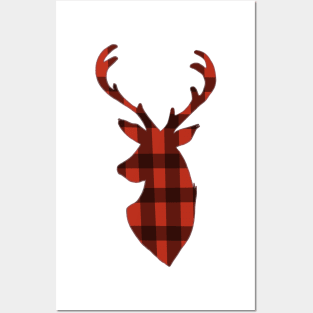 Plaid Reindeer Posters and Art